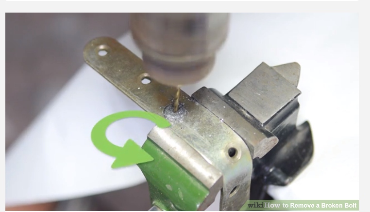 how to drill out a bolt