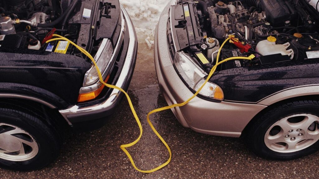 jump starting with jumper cables